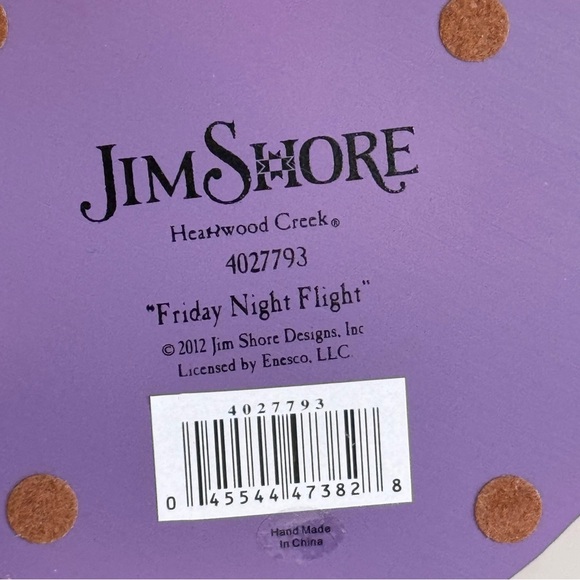 Jim Shore Friday Night Flight Halloween Witch Crow Cat Pumpkin Figurine 10 Inch - Picture 11 of 11